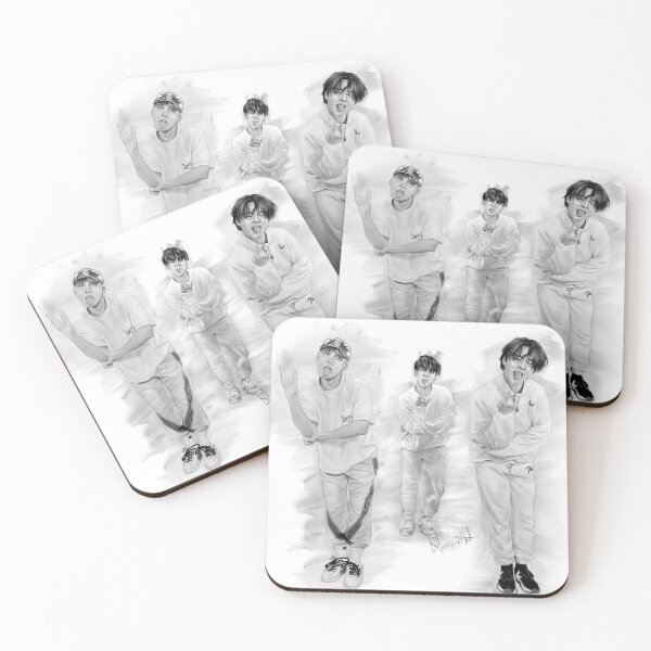 Item preview, Jimin Jungkook Jhope 3J JK Hoseok BTS fanart kpop designed and sold by Krasiaart.