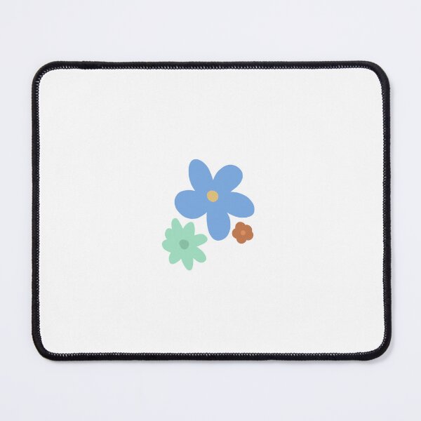 Item preview, Cute Blue, Mint and Orange Flower Trio designed and sold by MagicallyStagey.