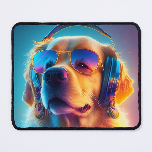 Item preview, Golden Retriever listening to Music designed and sold by derNeonnerd.