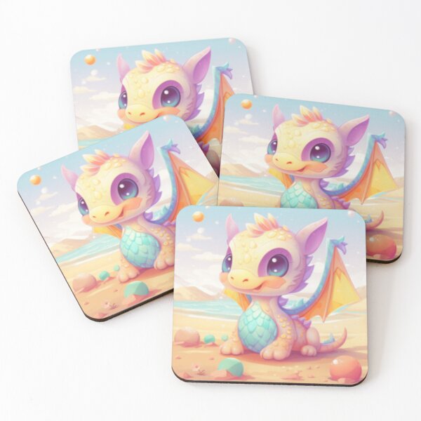 Item preview, Beautiful Pastel Dragon on the Beach-Soft Summer Vibes designed and sold by centaurydesigns.