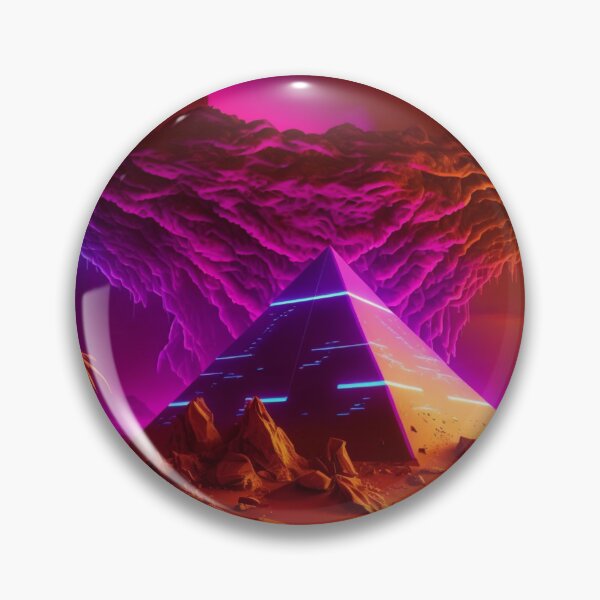 Item preview, Neon Pyramid with Atomic Cloud designed and sold by derNeonnerd.