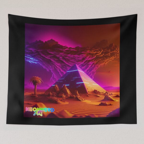 Item preview, Neon Pyramid with Atomic Cloud designed and sold by derNeonnerd.
