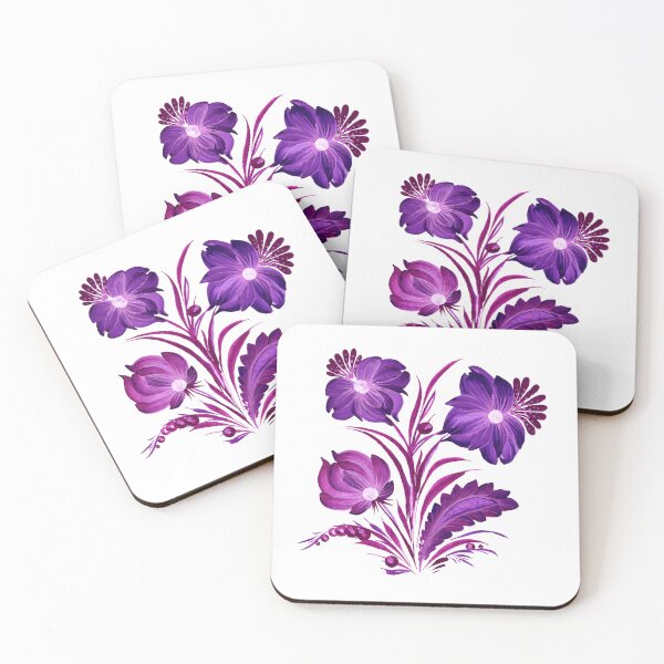 Item preview, Ukrainian art Petrykivka art Ukrainian lilac flowers designed and sold by Sunflower-7.