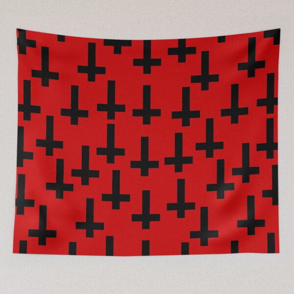 Item preview, unholy upside down cross red  designed and sold by Gossip Rag.