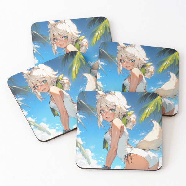 Item preview, Wolf Girl at the Beach designed and sold by AiLoveAnime.
