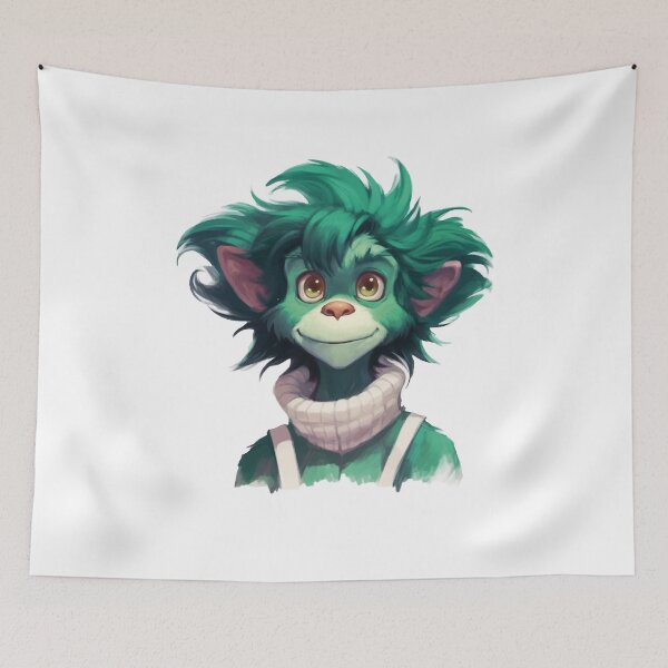 Item preview, Green Furry Monkey designed and sold by FurryKingdom.