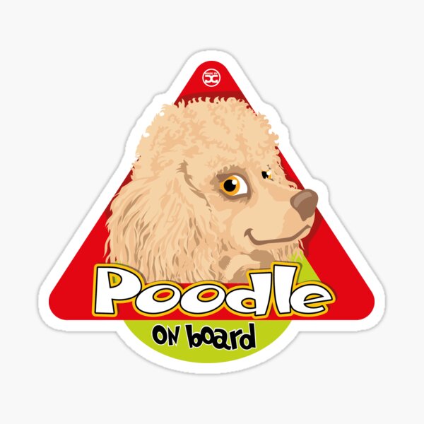 Poodle On Board - Mini Apricot Sticker