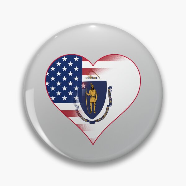 Item preview, State of Massachusetts  Flag and American Flag Fusion Design designed and sold by Gsallicat.