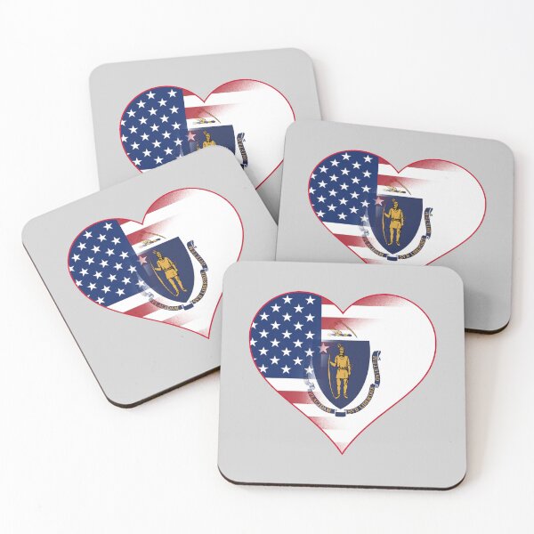Item preview, State of Massachusetts  Flag and American Flag Fusion Design designed and sold by Gsallicat.