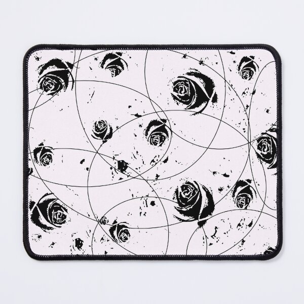 Item preview, BLACK ABSTRACT MODERN ROSE GARDEN WHITE ART designed and sold by sharlesart.