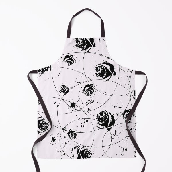 Item preview, BLACK ABSTRACT MODERN ROSE GARDEN WHITE ART designed and sold by sharlesart.