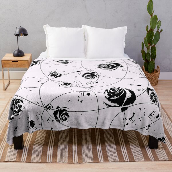 Aperçu de l'œuvre ABSTRAIT NOIR MODERNE ROSE GARDEN ART BLANC créée et vendue par sharlesart.