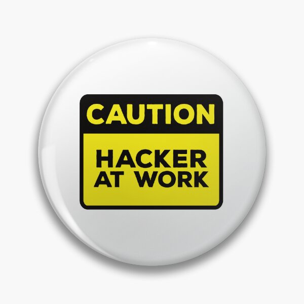 Item preview, Yellow Road Sign - Caution Hacker at Work designed and sold by Rhu Creations.