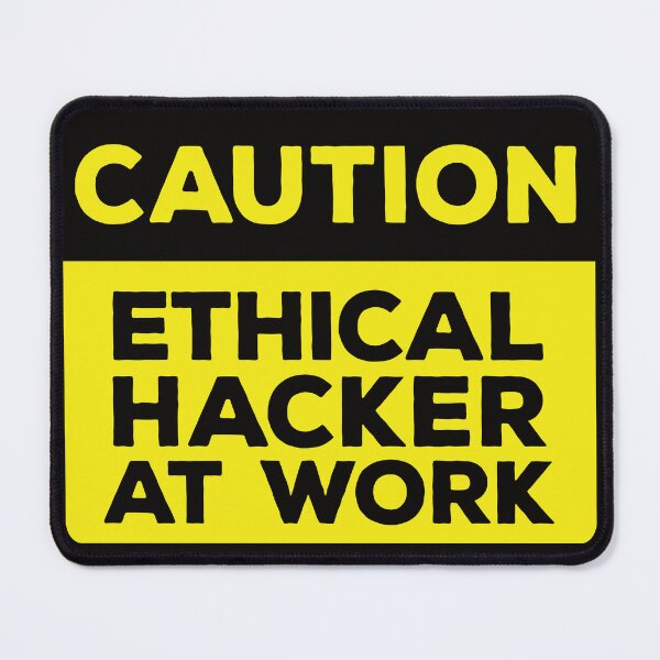 Item preview, Yellow Road Sign - Caution Ethical Hacker at Work designed and sold by Rhu Creations.