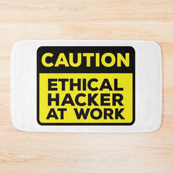 Item preview, Yellow Road Sign - Caution Ethical Hacker at Work designed and sold by Rhu Creations.