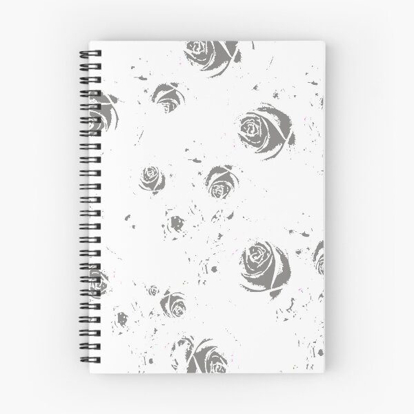 Item preview, GREY ROSE PATTERNS ABSTRACT WHITE ART designed and sold by sharlesart.