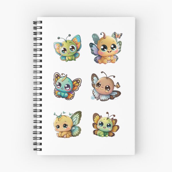 Item preview, Cute Baby Butterfly Cartoon Character, Pack of 6 Joyful Butterflies  designed and sold by OFMdesigns.