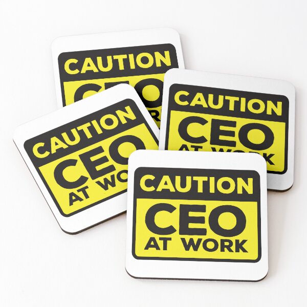 Item preview, Yellow Road Sign - Caution CEO at Work designed and sold by Rhu Creations.