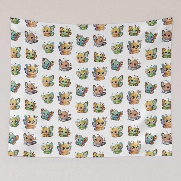 Item preview, Cute Baby Butterfly Cartoon Character, Pack of 6 Joyful Butterflies  designed and sold by OFMdesigns.