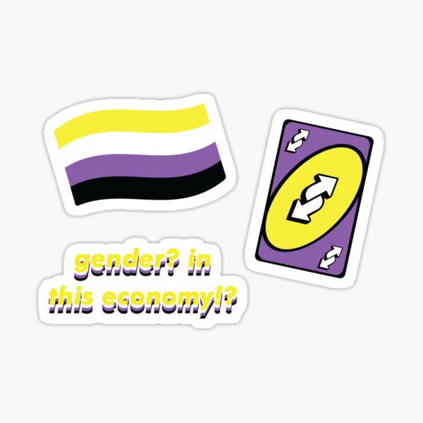 Item preview, nonbinary flag, lgbtq+ pride sticker pack  designed and sold by The Corner Store.