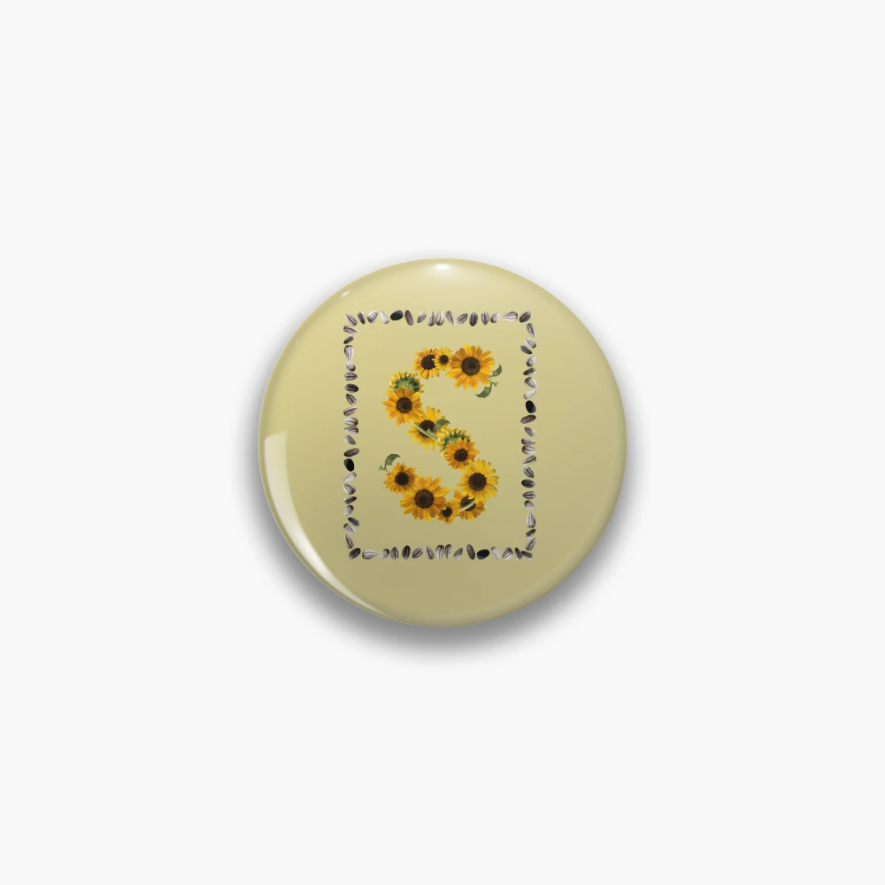 S is for Sunflower, Sunflower Seeds, Initial S
