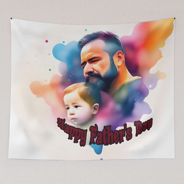 Item preview, Paternal love in watercolor by Tumbajulca designed and sold by TUMBAJULCA.
