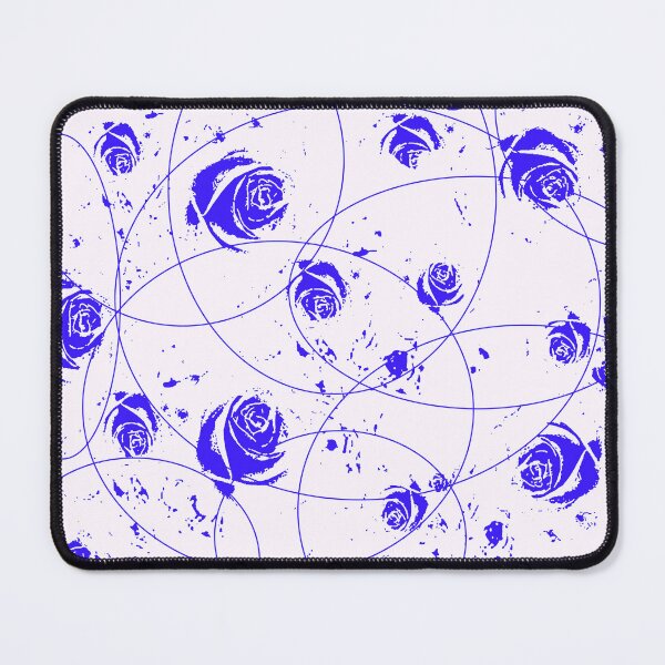 Item preview, BLUE ABSTRACT MODERN ROSE GARDEN WHITE ART designed and sold by sharlesart.