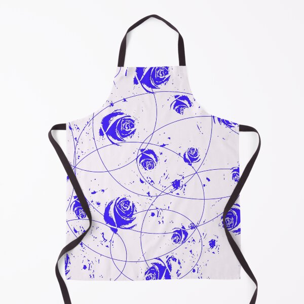 Item preview, BLUE ABSTRACT MODERN ROSE GARDEN WHITE ART designed and sold by sharlesart.