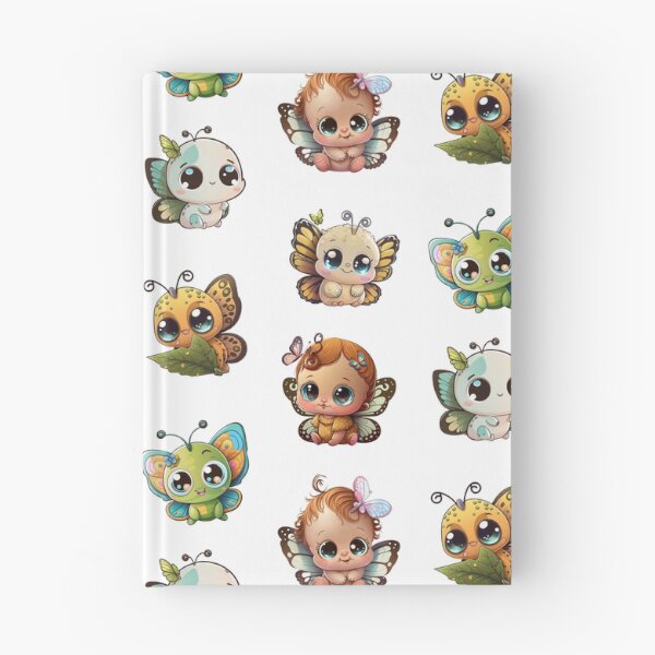 Item preview, Cute Baby Butterfly Cartoon Character, Pack of 6 Joyful Butterflies Vol2 designed and sold by OFMdesigns.