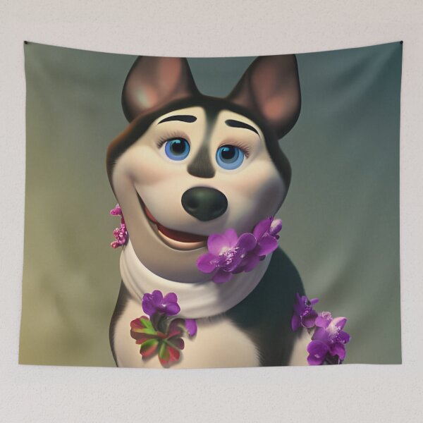 Item preview, Dogs and Flowers 08 designed and sold by Camila Hamdan.