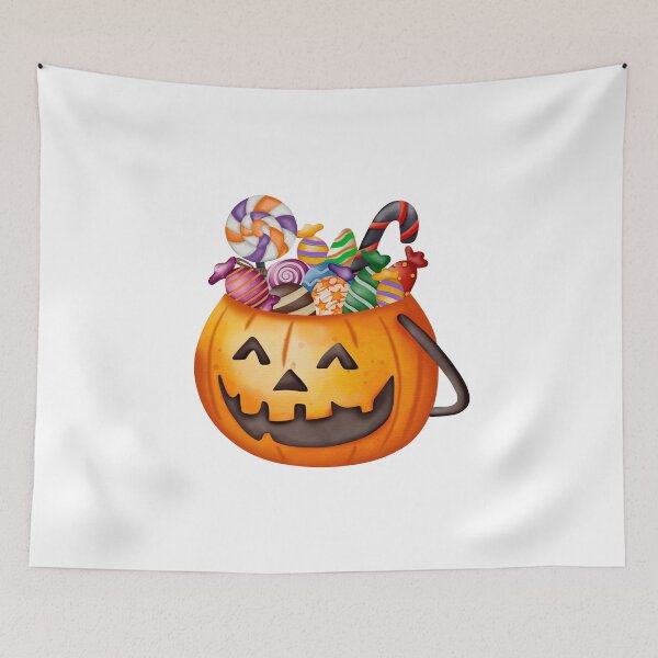 Item preview, Happy Halloween Pumpkin Basket with Halloween Candy  designed and sold by silviaol.