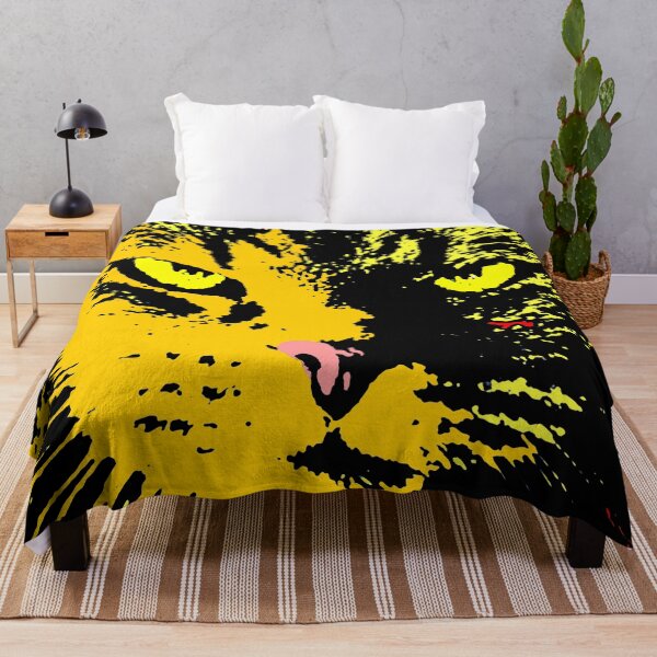 Item preview, ANGRY CAT POP ART - ORANGE YELLOW RED BLACK designed and sold by NYWA-ART.