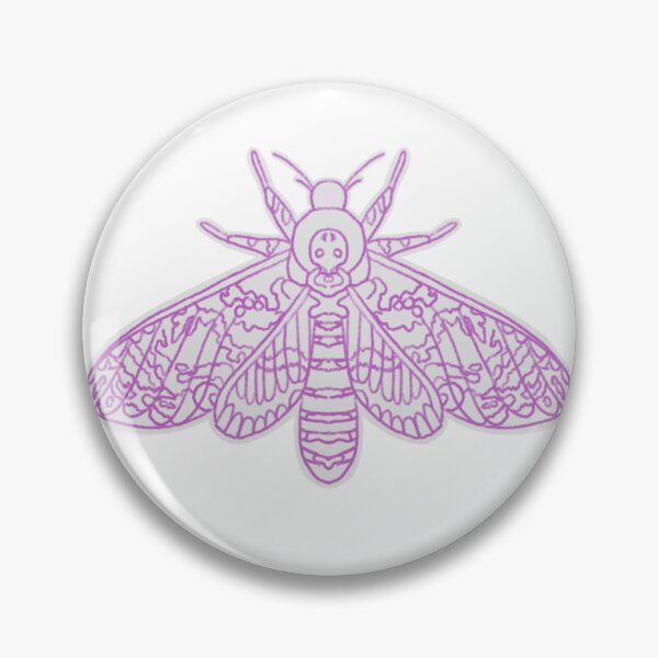 Item preview, Deaths Head Moth Pastel Pink & White/Cream designed and sold by Rabbittooth.