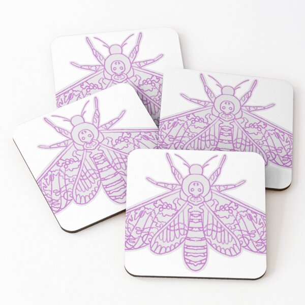 Item preview, Deaths Head Moth Pastel Pink & White/Cream designed and sold by Rabbittooth.