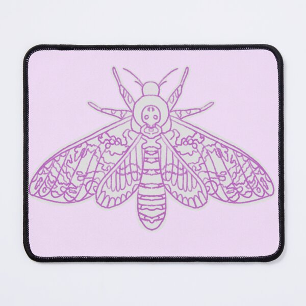 Item preview, Deaths Head Moth Pastel Pink & White/Cream designed and sold by Rabbittooth.