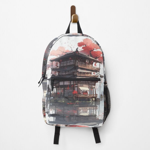 Item preview, Asian Style House on a Lake designed and sold by ArtbyAiGallery.