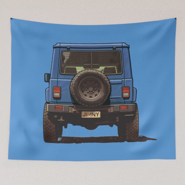 Item preview, Cute Rear View Blue Jimny designed and sold by stoicjimny.