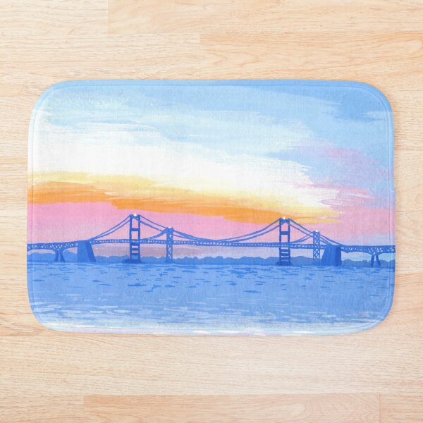 Aperçu de l'œuvre Chesapeake Bay Bridge Coucher de Soleil Peinture créée et vendue par Elizabeth Weglein.