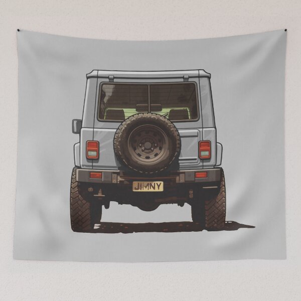 Item preview, Cute Rear View Silver Jimny designed and sold by stoicjimny.