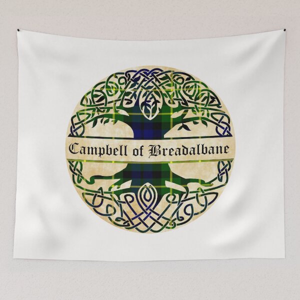 Item preview, Campbell of Breadalbane Tree of Life Clan Scottish Surname tartan designed and sold by BagTown Clans.