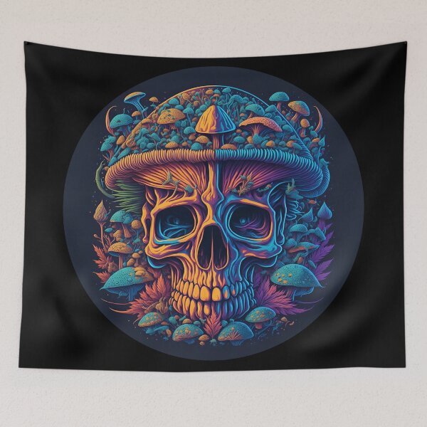 Item preview, Psychoactive Skull, UV reactive designed and sold by ZenStickConcept.