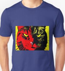 ANGRY CAT POP ART - RED YELLOW BLACK Unisex T-Shirt