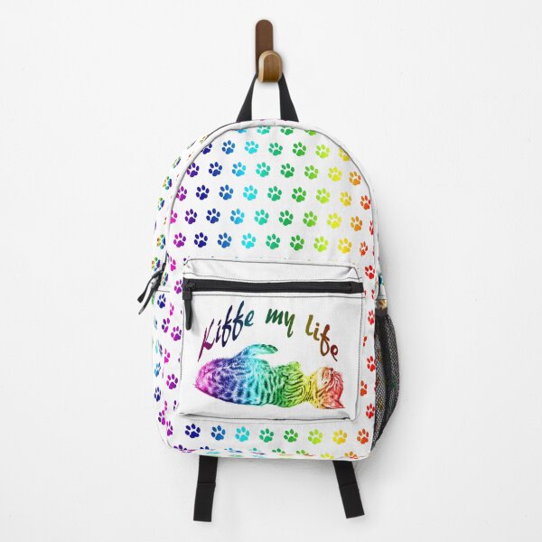 Artikelvorschau, Kätzchen schläft auf dem Rücken, Kiffe my life 1 – regenbogenfarbene Version 1 entworfen und verkauft von SylvieG18.