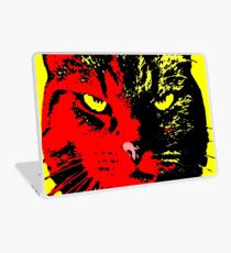 ANGRY CAT POP ART - RED YELLOW BLACK Laptop Skin