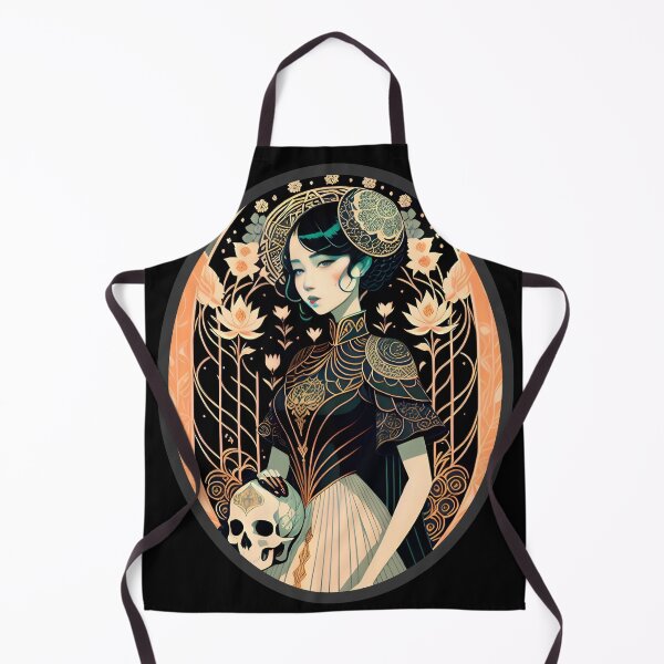 Item preview, Lisabeth, the Goth Skull Lady (korean art nouveau anime) designed and sold by McCallnWaldo.