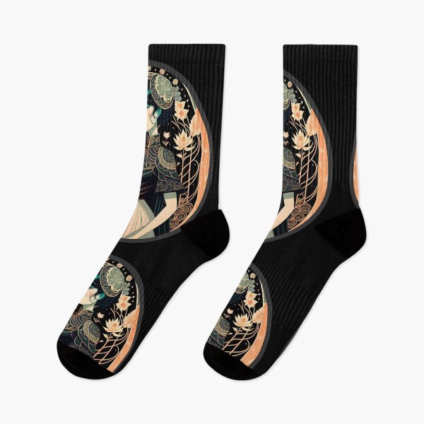 Item preview, Lisabeth, the Goth Skull Lady (korean art nouveau anime) designed and sold by McCallnWaldo.
