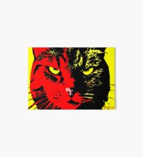 ANGRY CAT POP ART - RED YELLOW BLACK Art Board