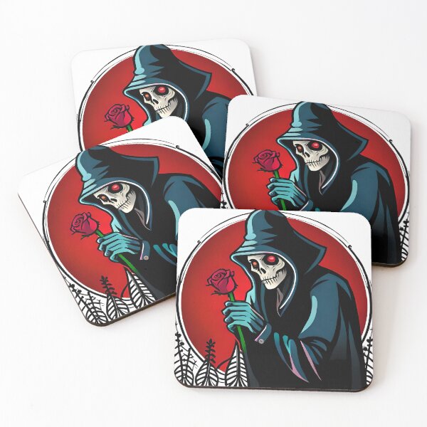 Item preview, Symbolic Contrast - A Grim Reaper Embracing a Solitary Rose designed and sold by GalihDA.