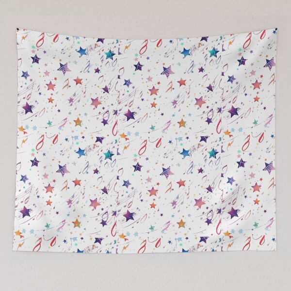 Item preview, Musical Pattern with Notes and Stars designed and sold by lessyun.