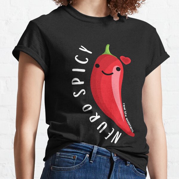 NeuroSpicy - White Writing Classic T-Shirt